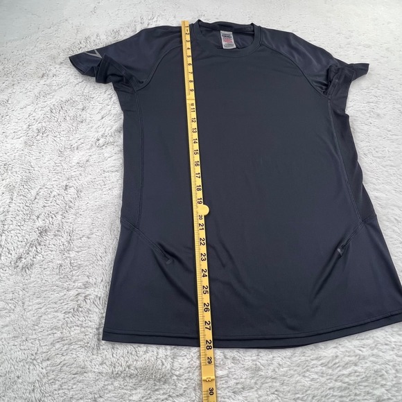 Gymshark Training Shirt Men's MEDIUM Black Short Raglan Mesh Performance A1A9M - Picture 5 of 7